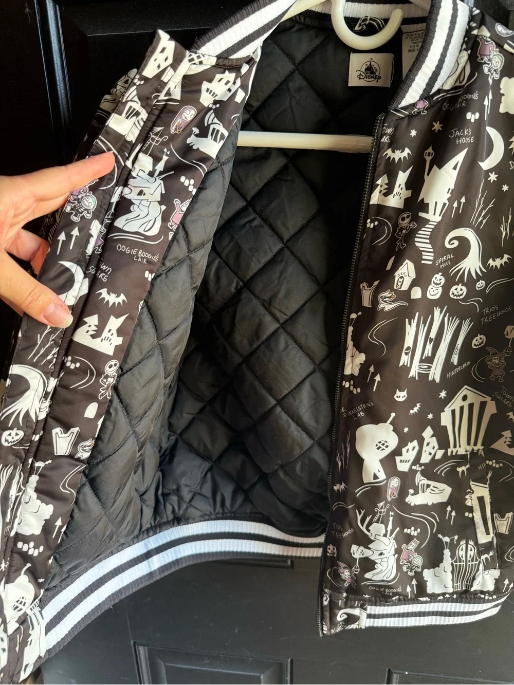 Disney The Nightmare Before Christmas varsity bomber jacket for kids Size 9/10